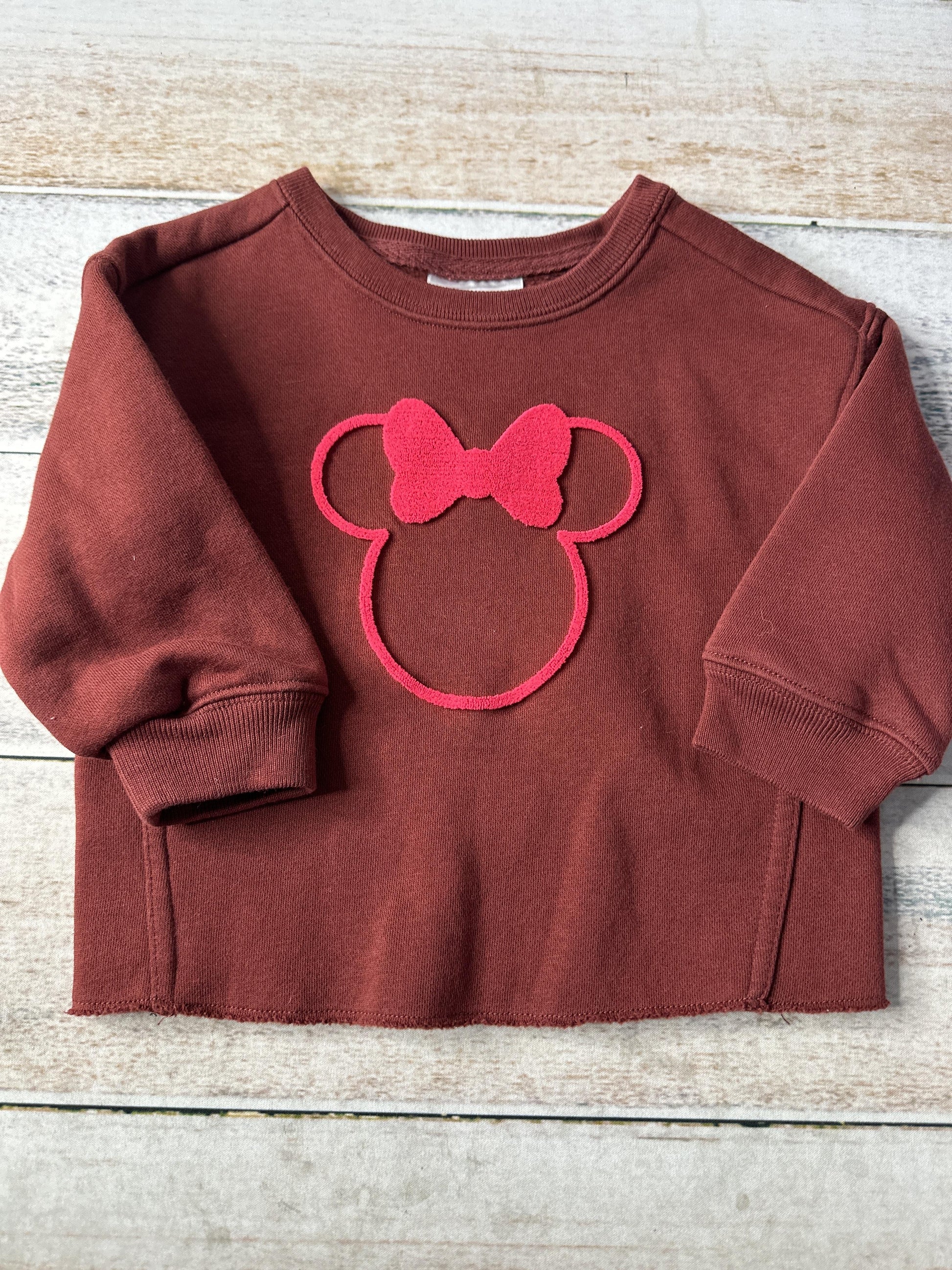 Disney Unisex Burgundy Sweater Size: 12-18 months Burgundy