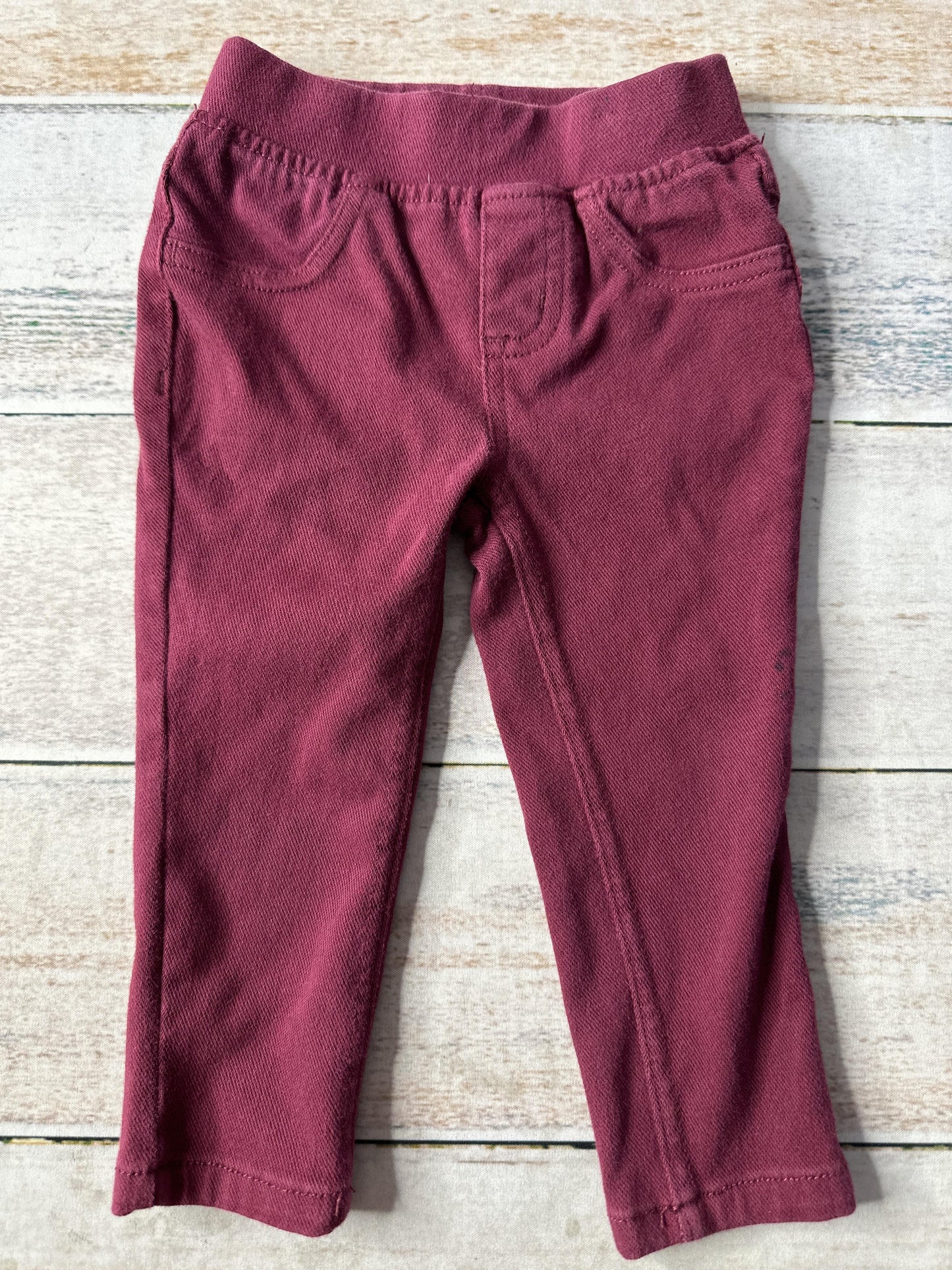Unisex Burgundy Pants Size: 12 months Burgundy