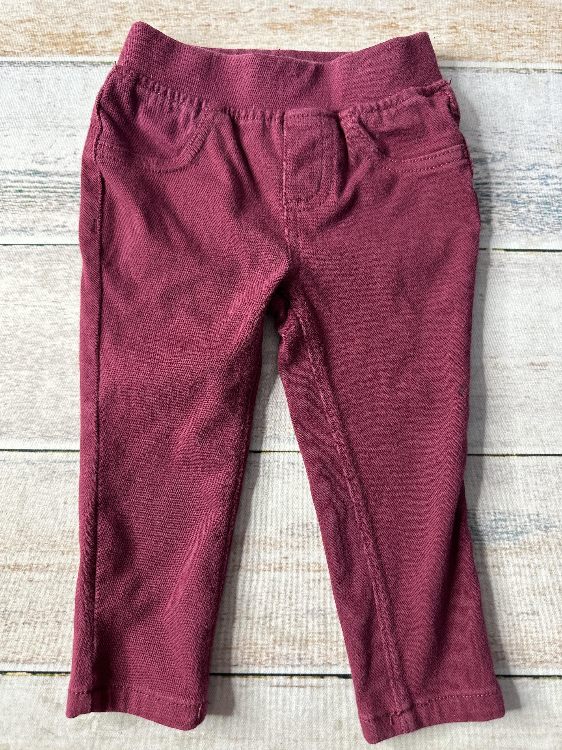 Unisex Burgundy Pants Size: 12 months Burgundy