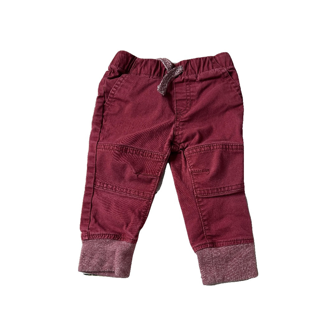 Cat & Jack Boys Burgundy Pants Size: 12 months Burgundy