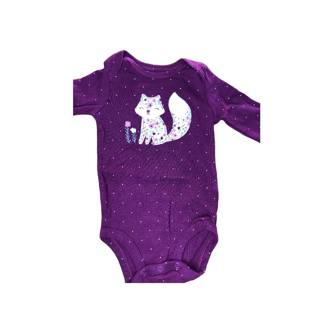 Carters Girls Burgundy Onesie Size: 3-6 months Burgundy