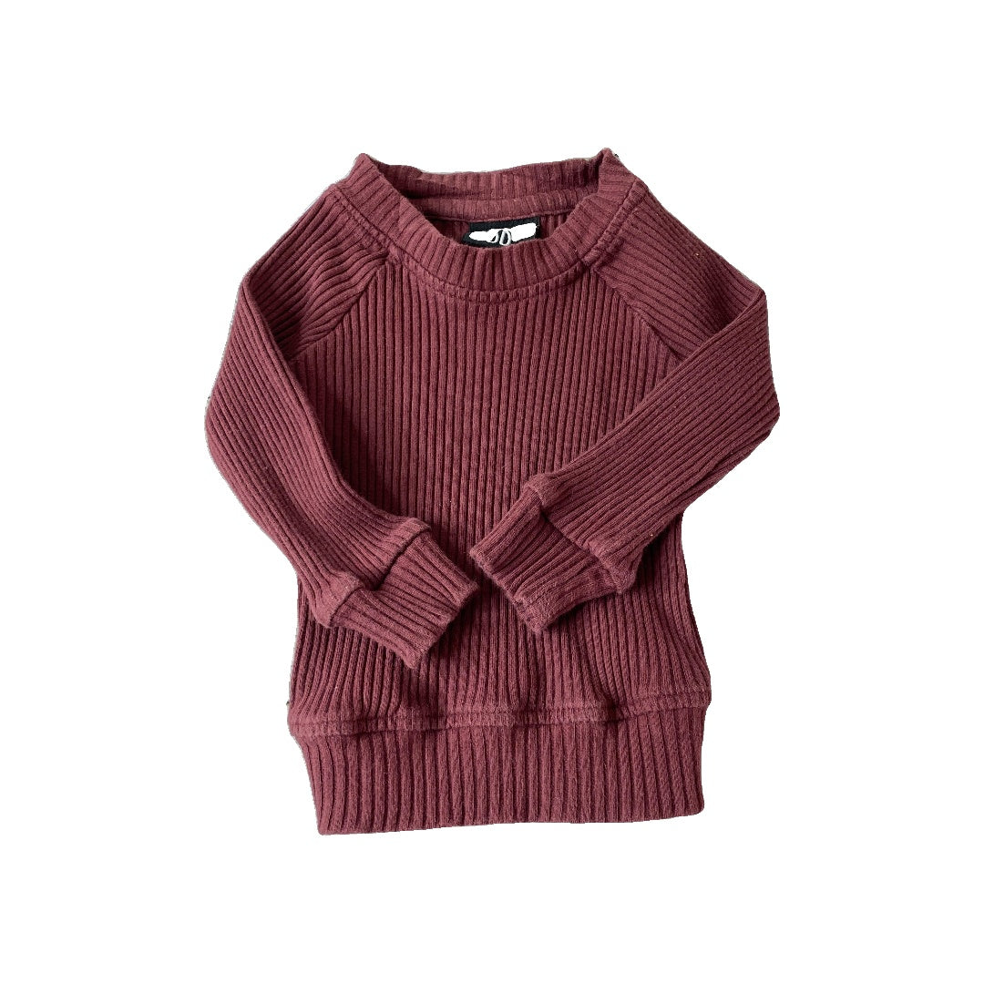 Forever French Girls Burgundy Sweater Size: 0-3 months Burgundy