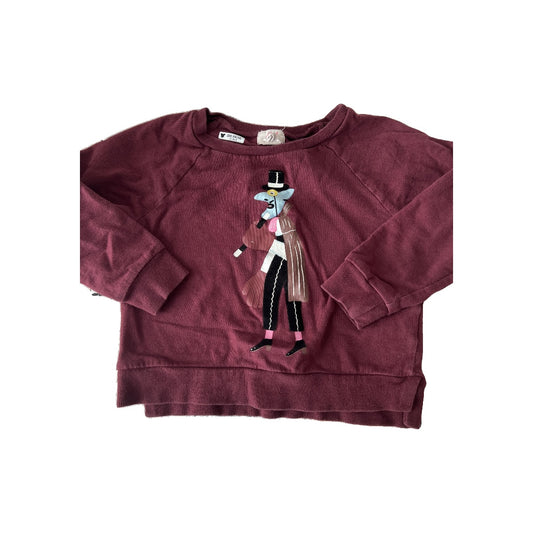 H&M Girls Burgundy Sweatshirt Size: 2-4 Years Burgundy
