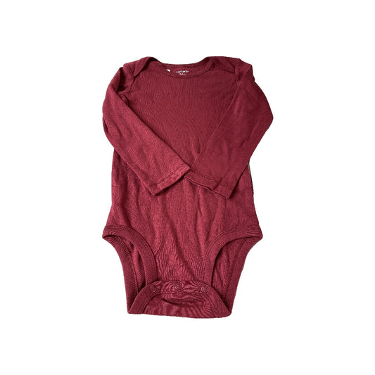 Carters Unisex Burgundy Onesie Size: 24 months Burgundy