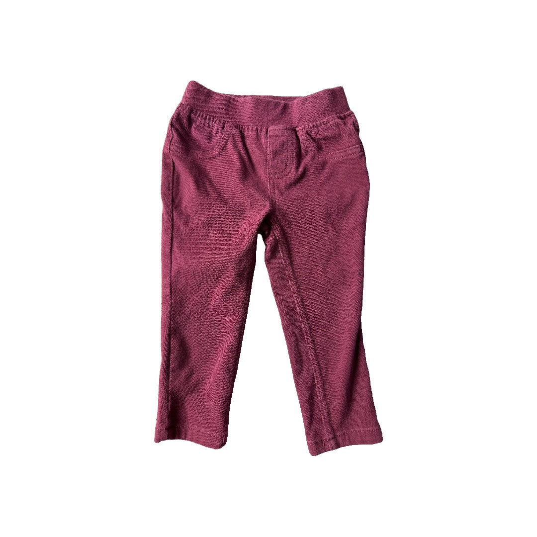 Unisex Burgundy Pants Size: 12 months Burgundy