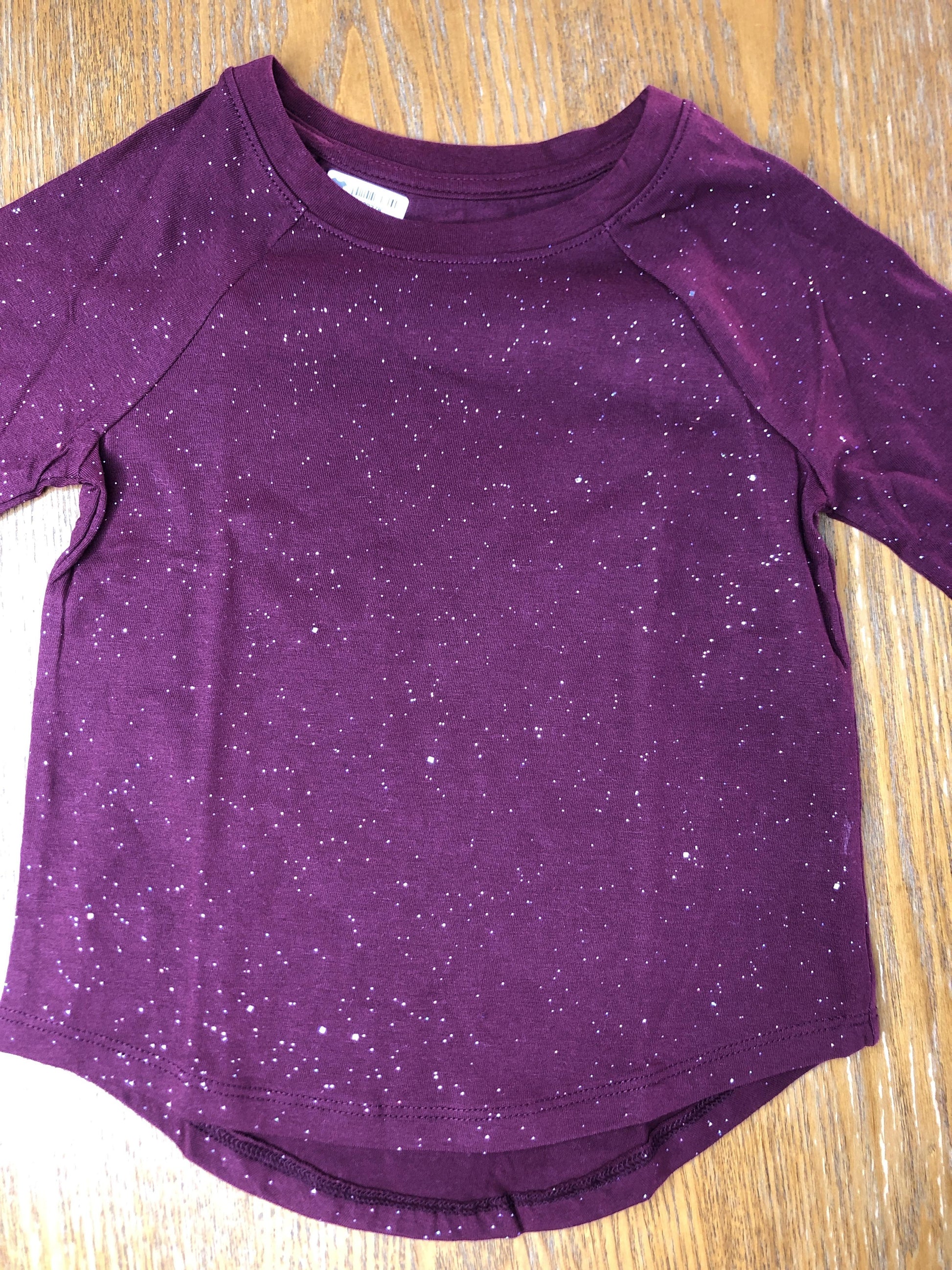Cat & Jack Girls Burgundy Long Sleeve T-Shirt Size: 4T Burgundy