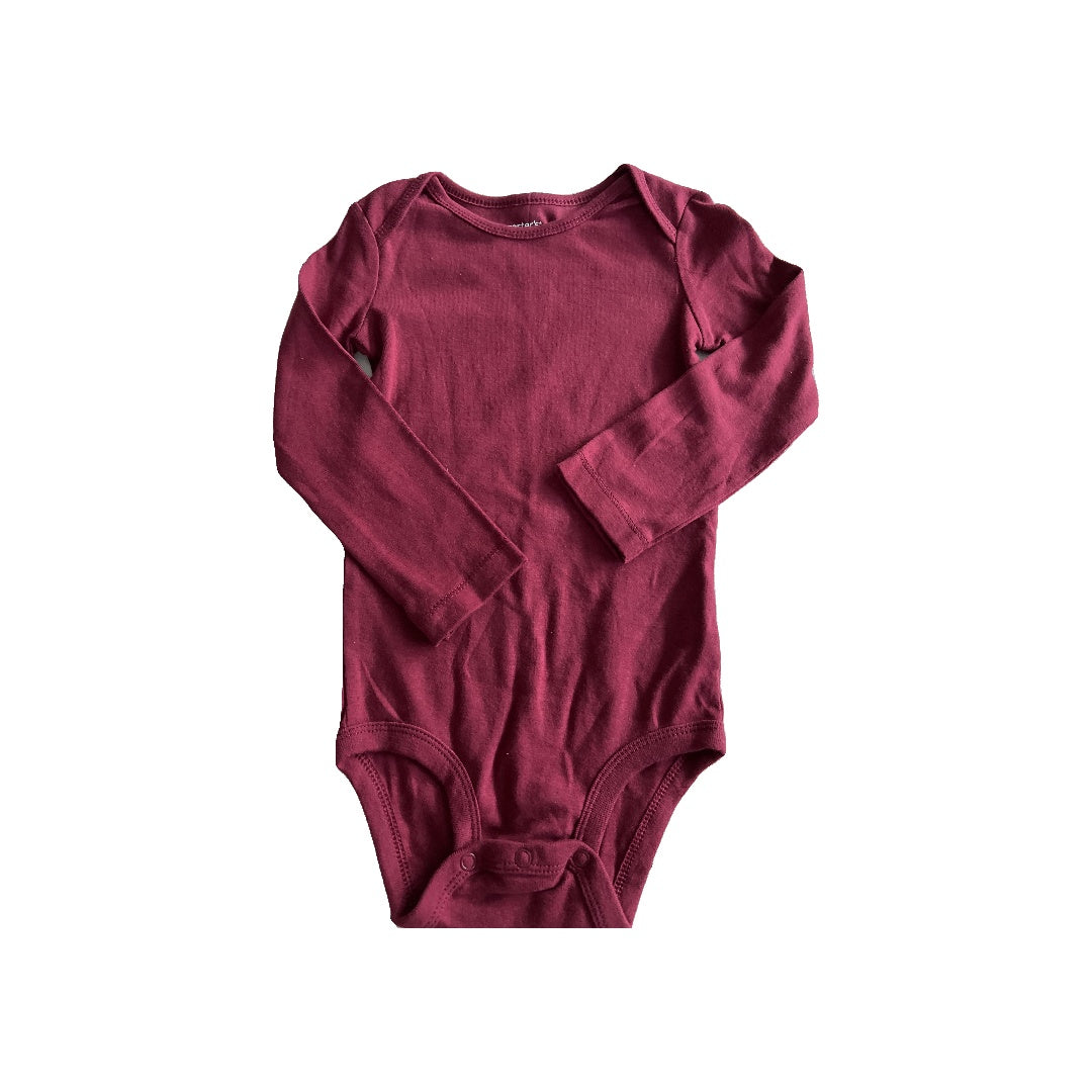 Carters Boys Burgundy Onesie Size: 24 months Burgundy