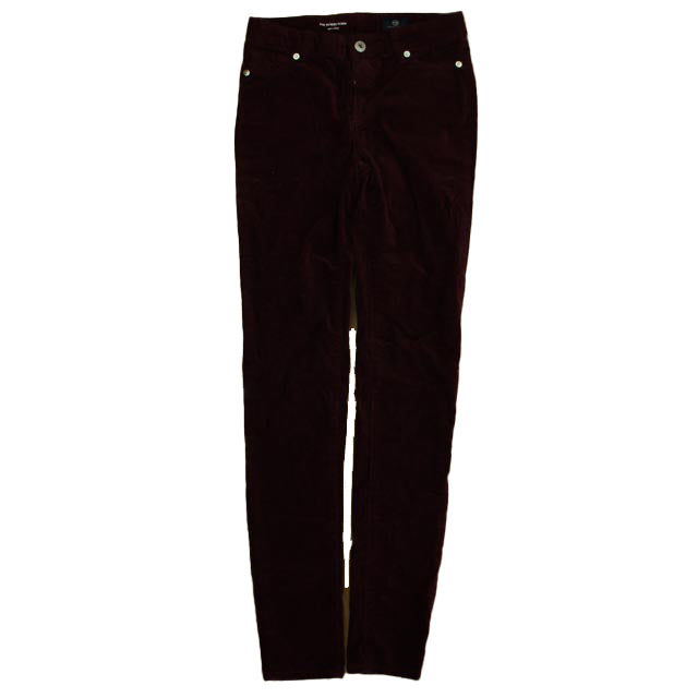 Adriano Goldschmied Girls Burgundy Jeggings Size: 16 Year Burgundy