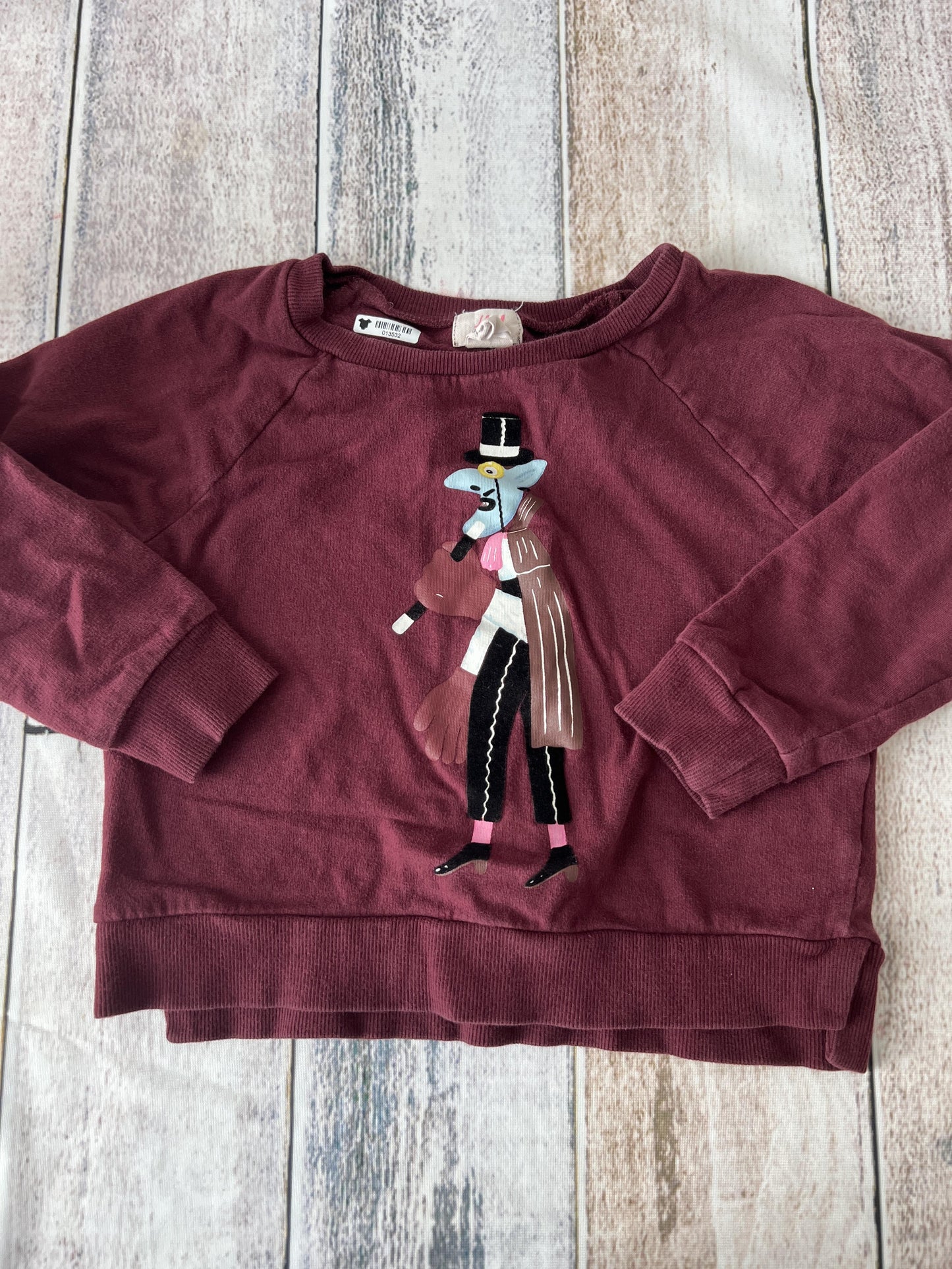 H&M Girls Burgundy Sweatshirt Size: 2-4 Years Burgundy