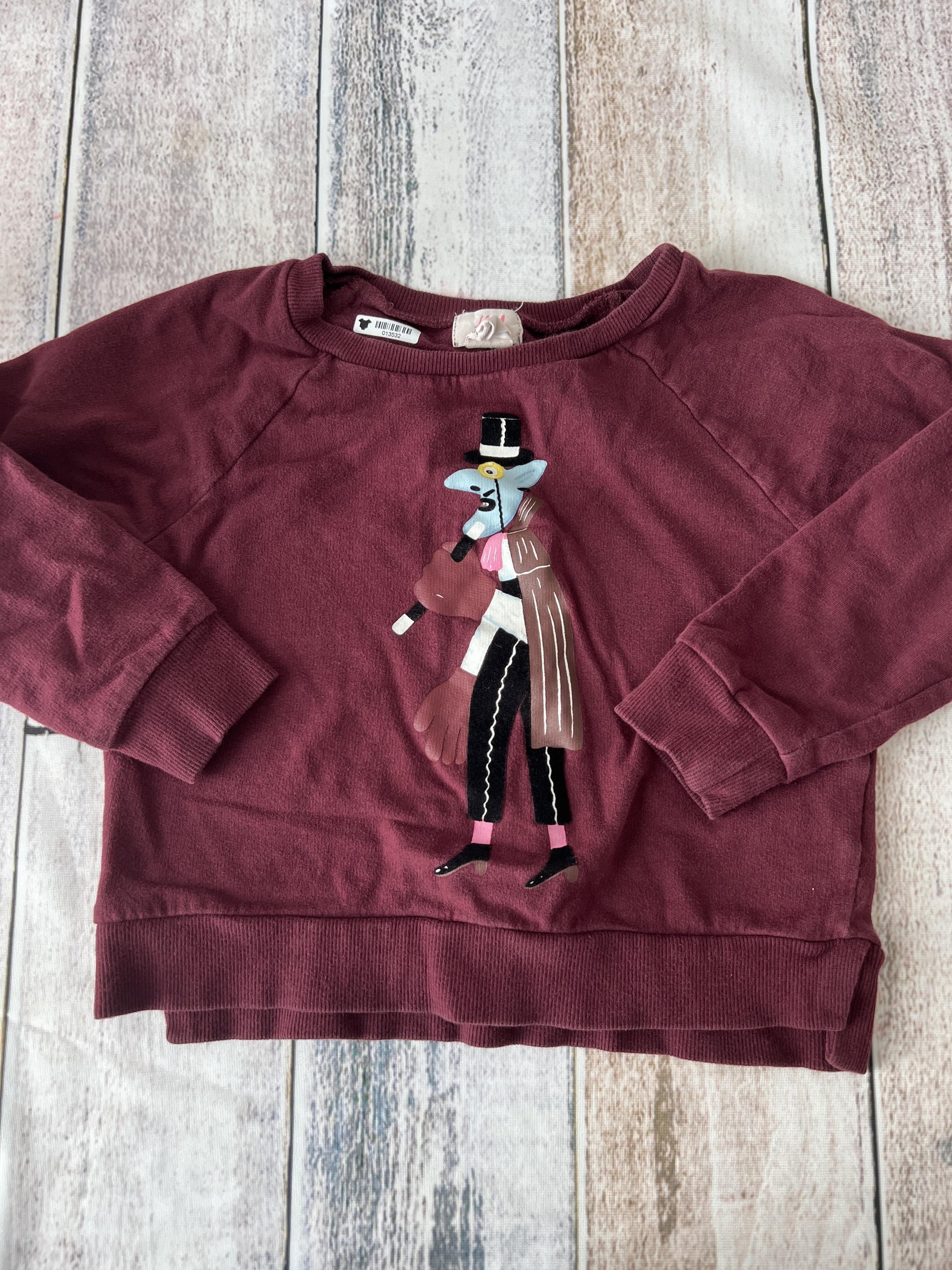 H&M Girls Burgundy Sweatshirt Size: 2-4 Years Burgundy