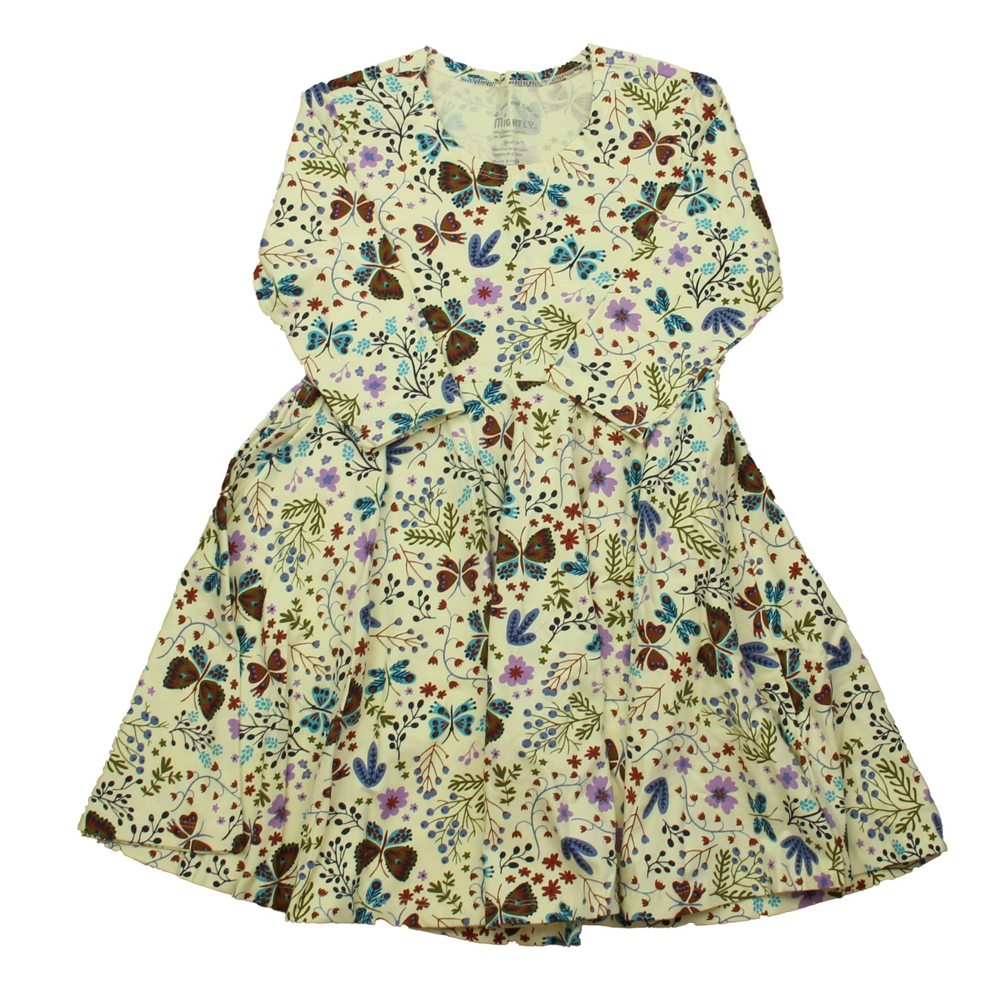 Mightly Girls Butterflies Dress Size: 2-4T Butterflies