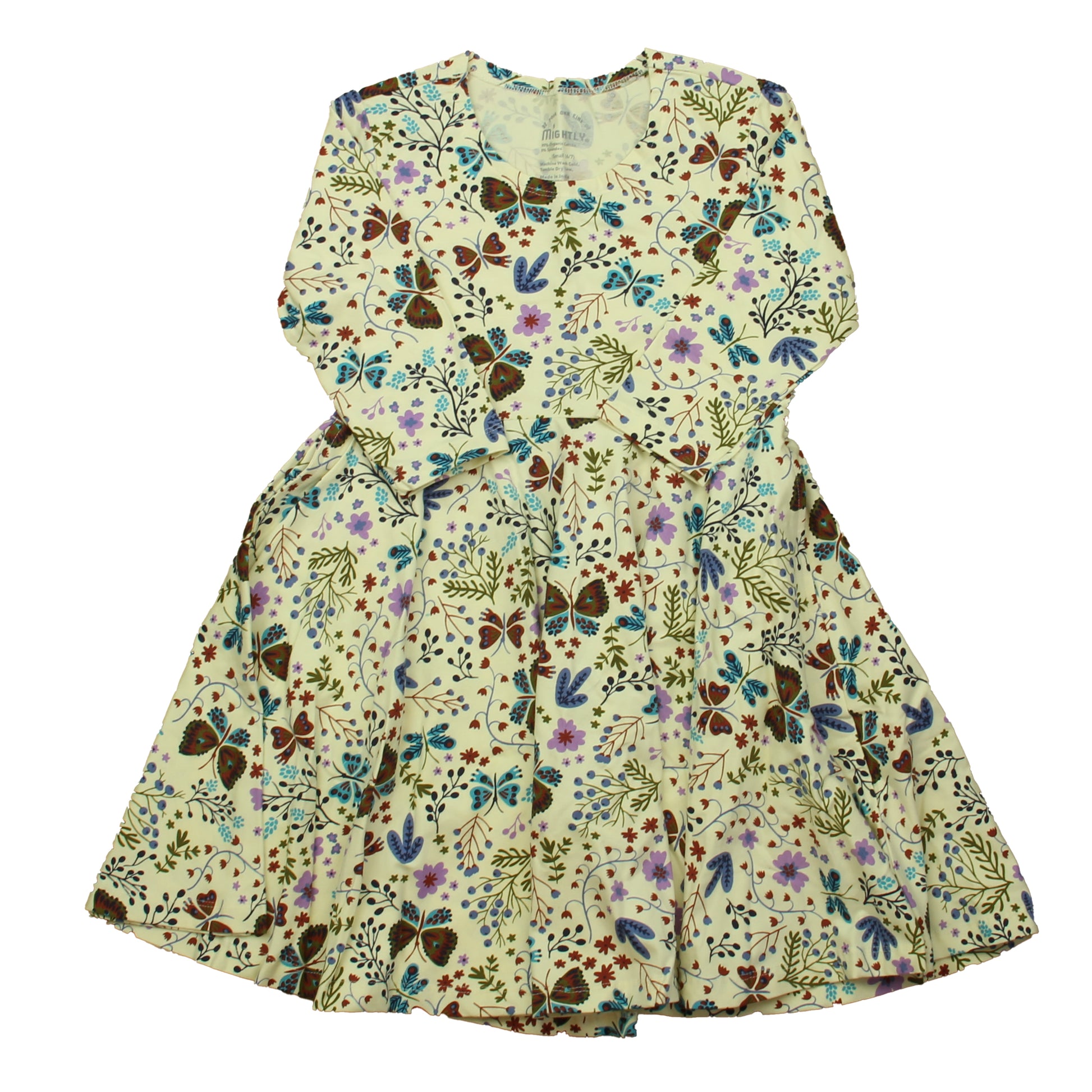 Mightly Girls Butterflies Dress Size: 2-4T Butterflies