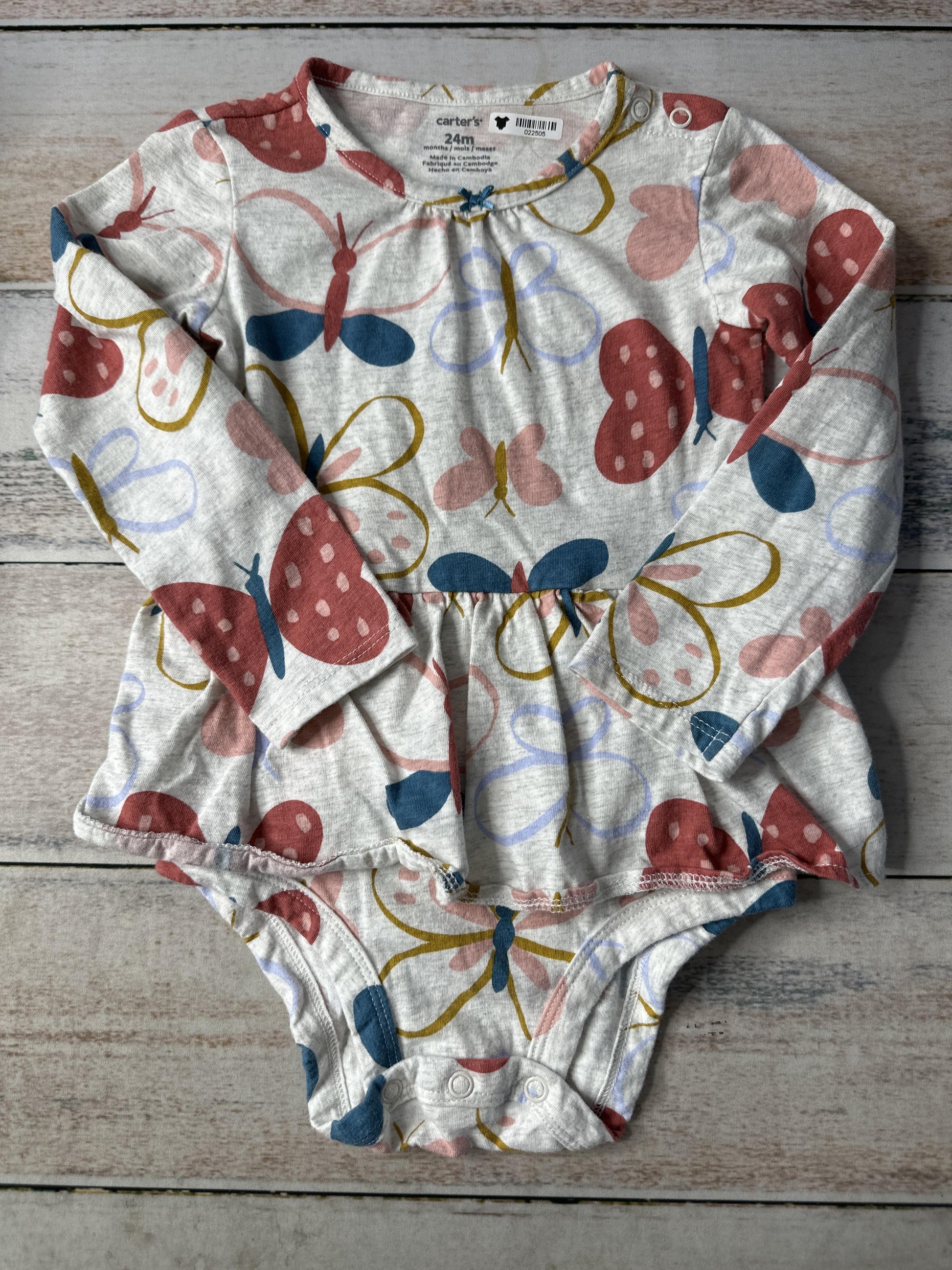 Carters Girls Butterfly Onesie Size: 24 months Butterfly