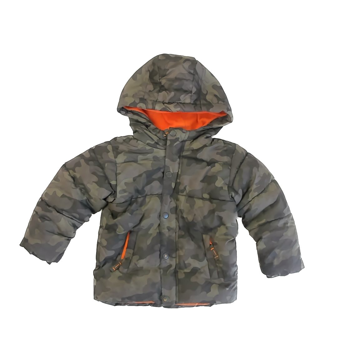 Amazon Essentials Boys Camo | Orange Winter Coat Size: 3T Camo | Orange