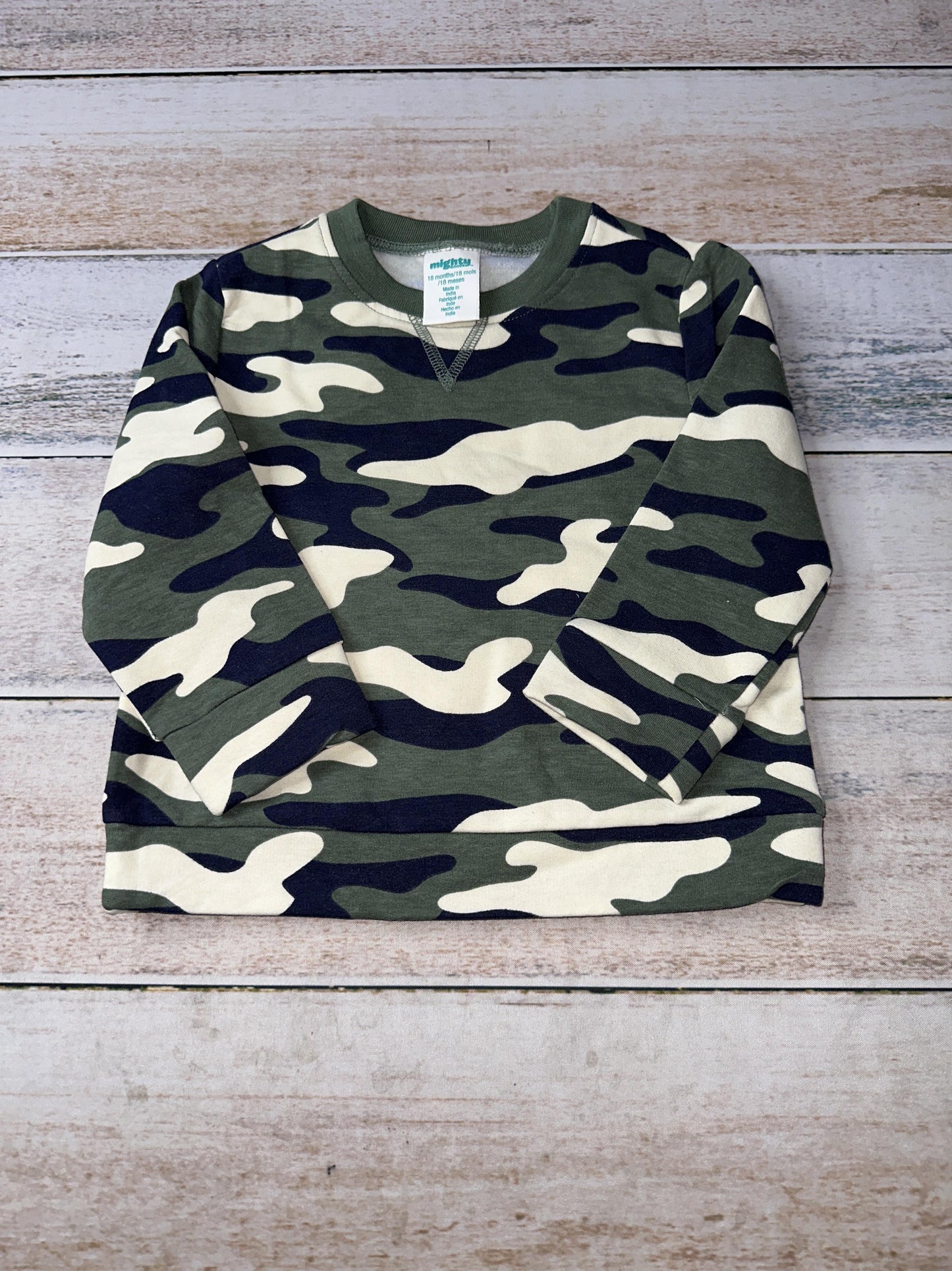 Mighty Goods Boys Camo Sweater Size: 18 months Camo