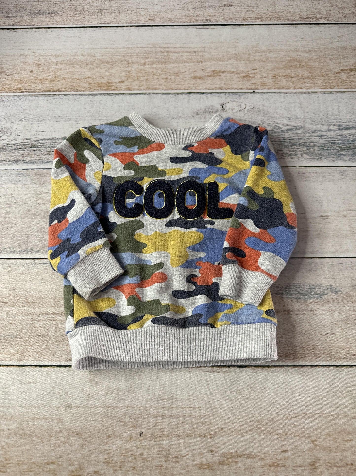 Little Me Boys Camo Sweater Size: 12M Camo