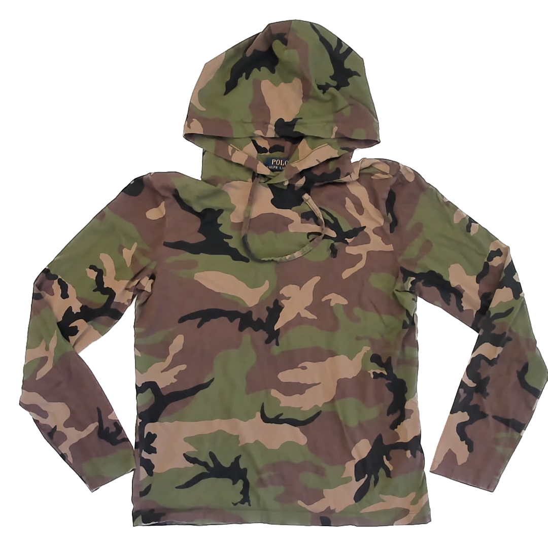 Ralph Lauren Boys Camo Long Sleeve T-Shirt Size: Adult S Camo