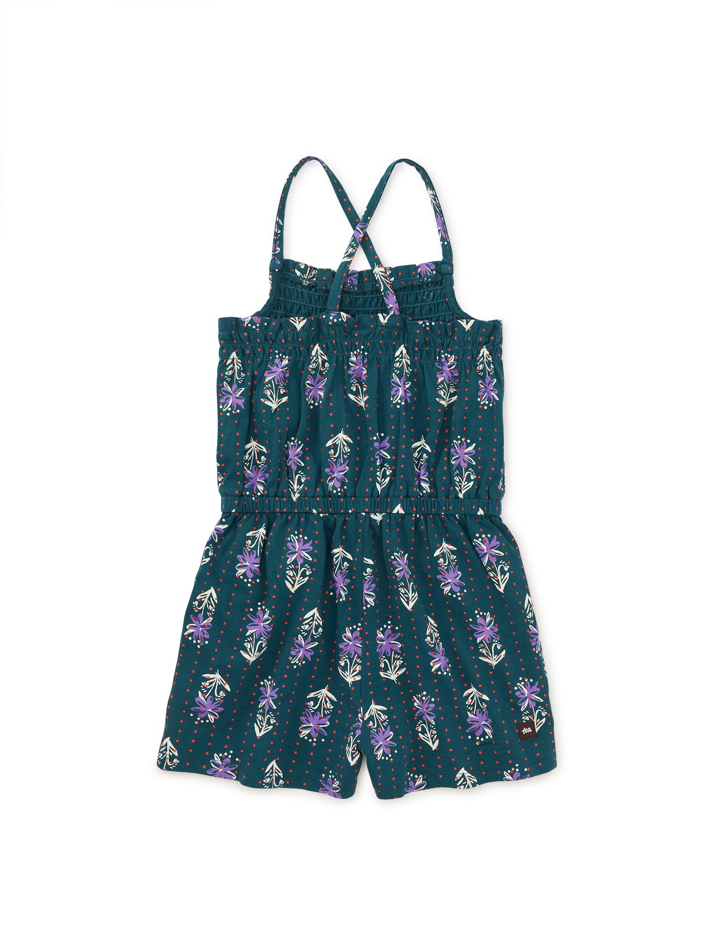 Tea Collection Girls Caper Floral Romper Size: 10 Years Caper Floral
