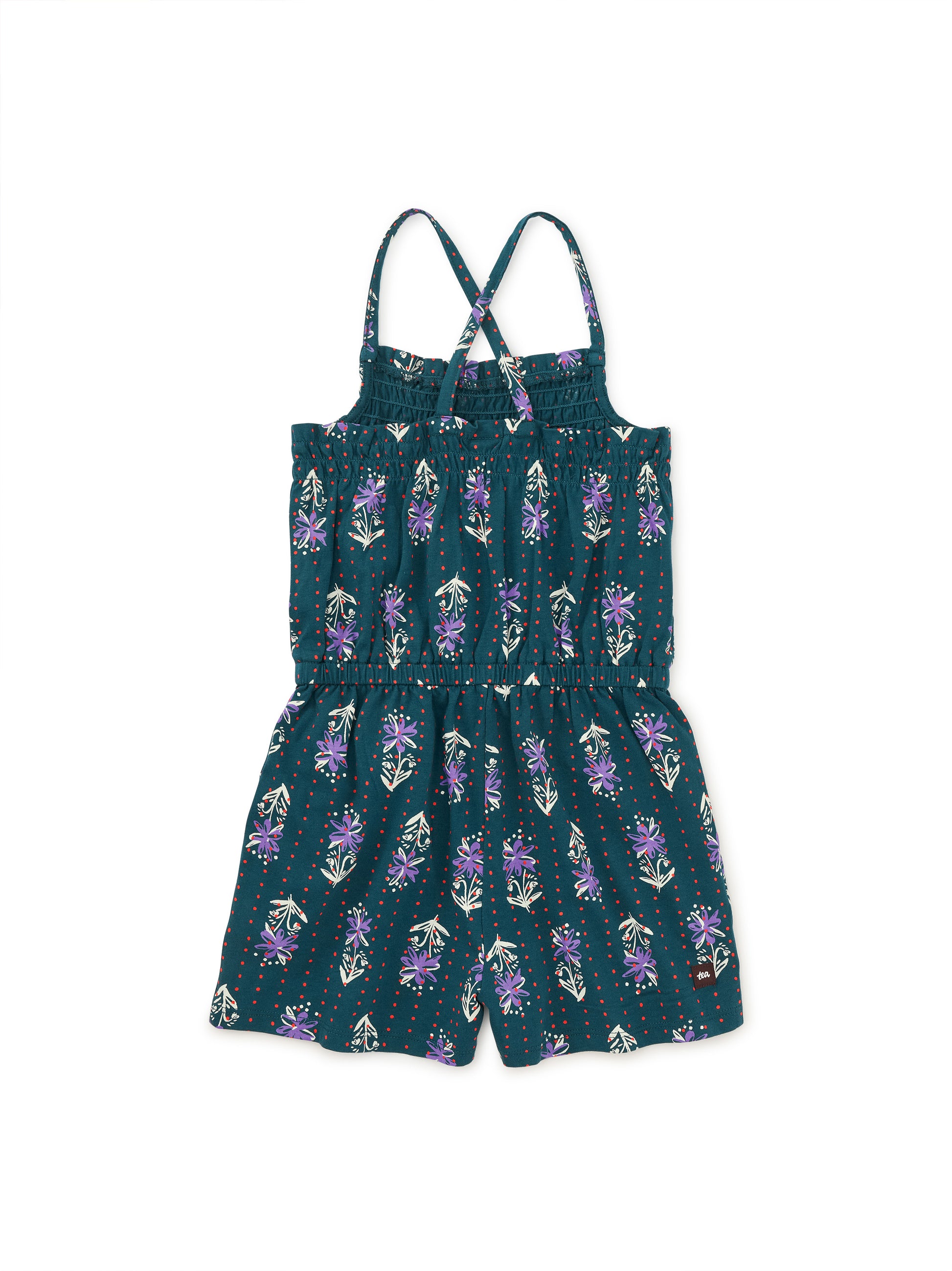 Tea Collection Girls Caper Floral Romper Size: 10 Years Caper Floral