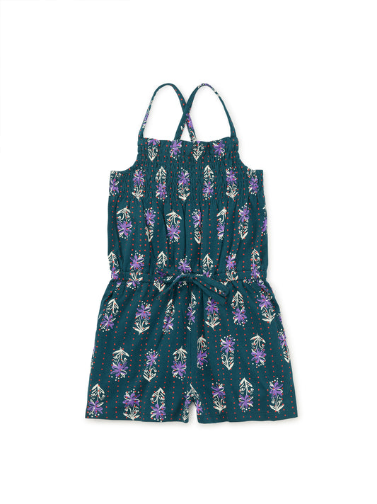 Tea Collection Girls Caper Floral Romper Size: 10 Years Caper Floral