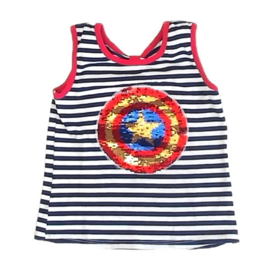 Marvel Girls Captain America Tank Top Size: 6 Years Captain America