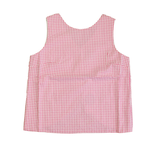 Classic Prep Girls Carmine Rose | Bright White Blouse Size: 6-14 Years