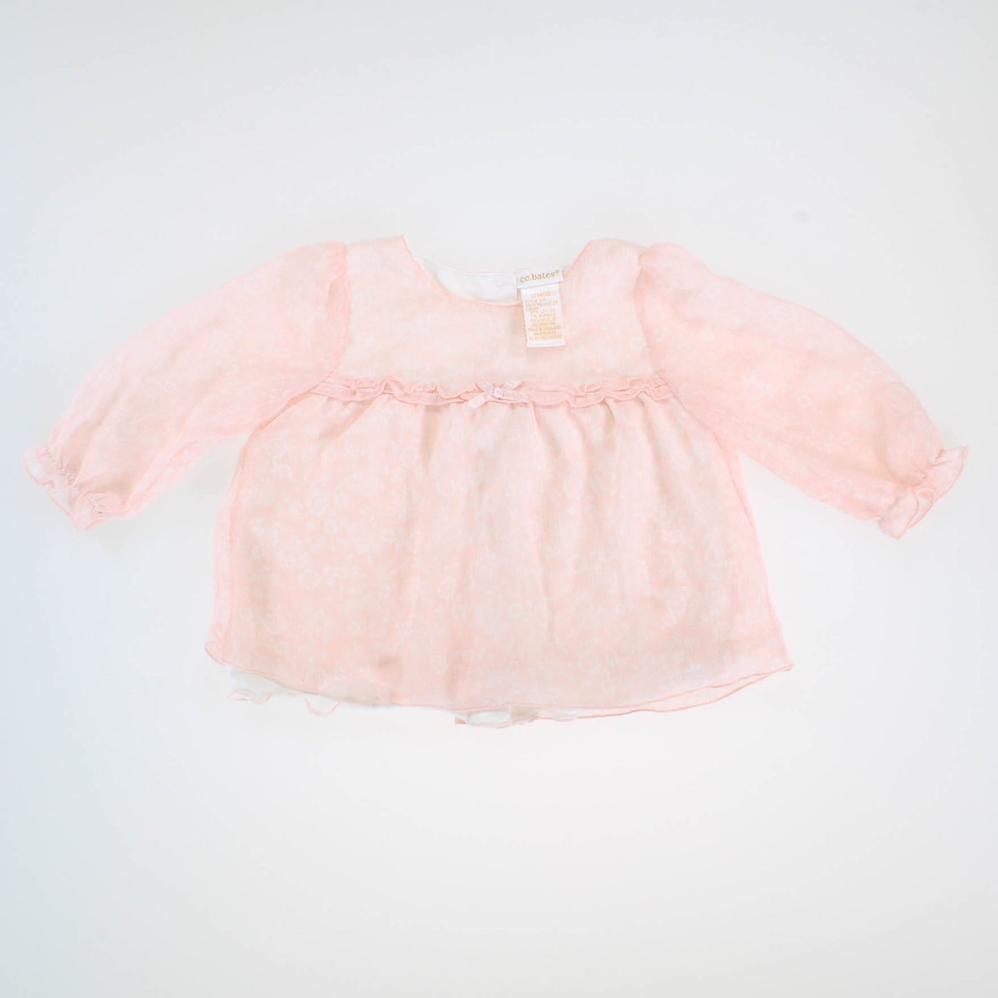 cc.bates Girls Pink | White | Floral Blouse Size: 12 Months Pink | White | Floral
