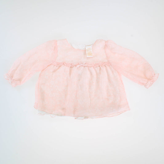 cc.bates Girls Pink | White | Floral Blouse Size: 12 Months Pink | White | Floral