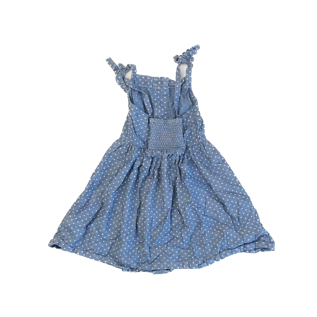Crewcuts Girls Chambray Stars Sun Dress Size: 6 Years Chambray Stars