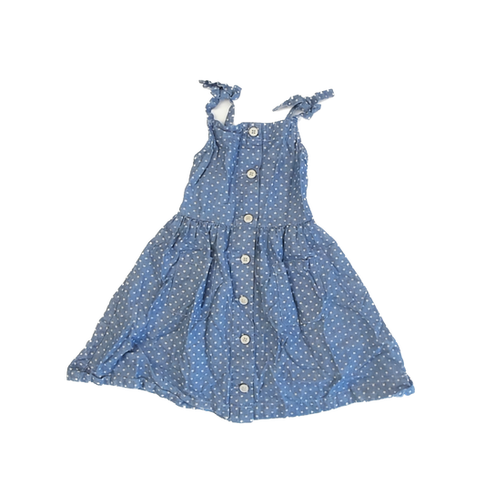Crewcuts Girls Chambray Stars Sun Dress Size: 6 Years Chambray Stars