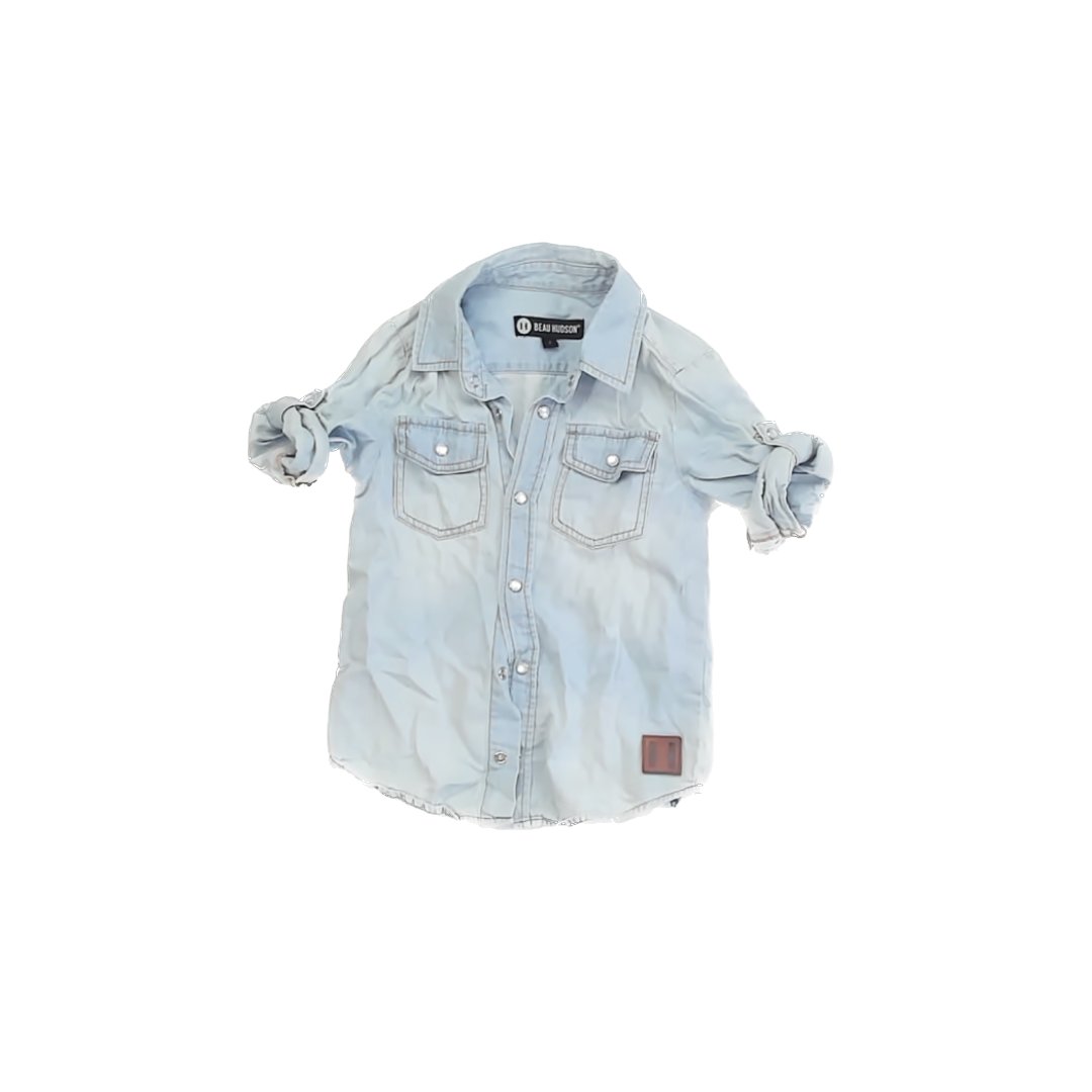 Beau Hudson Boys Chambray Button Down Long Sleeve Size: 2T Chambray