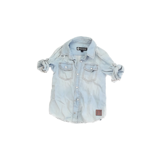 Beau Hudson Boys Chambray Button Down Long Sleeve Size: 2T Chambray