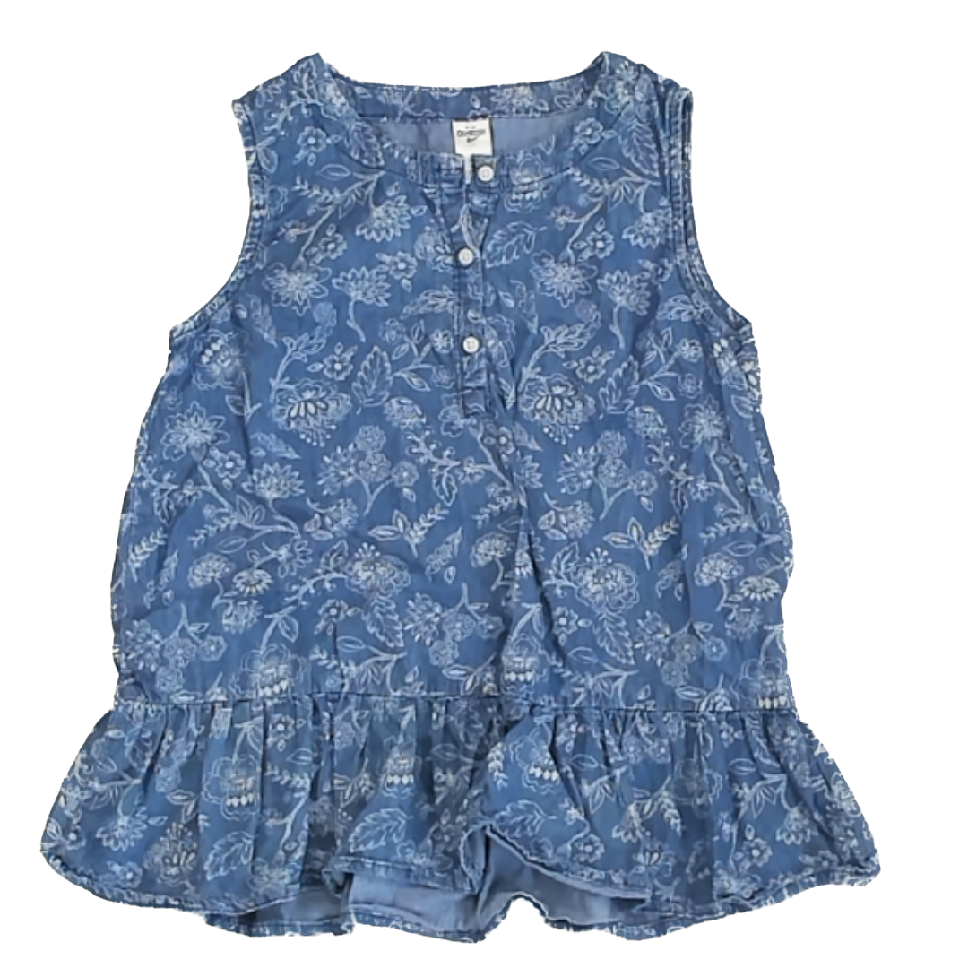 Osh Kosh Girls Chambray Tank Top Size: 8 years Chambray
