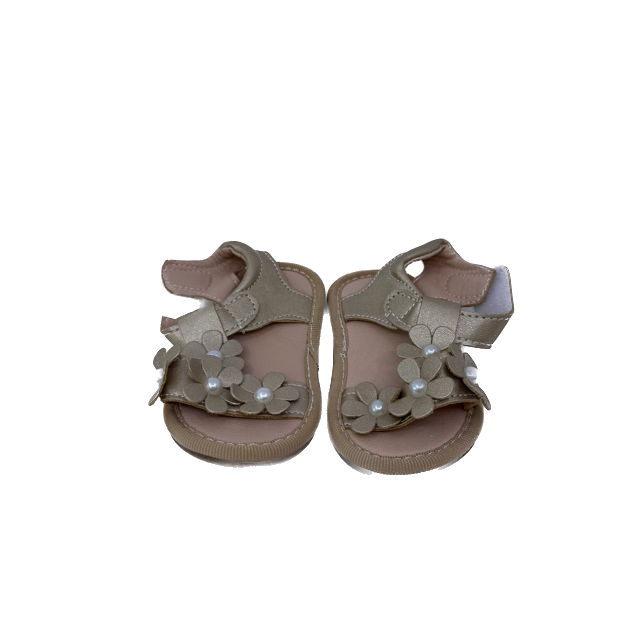 Unknown Girls Champagne Floral Sandals Size: 18 (2 Infant) Champagne Floral