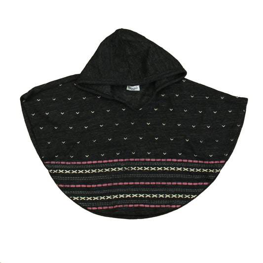 Splendid Girls Charcoal | Pink Poncho Size: 6-12 Months Charcoal | Pink