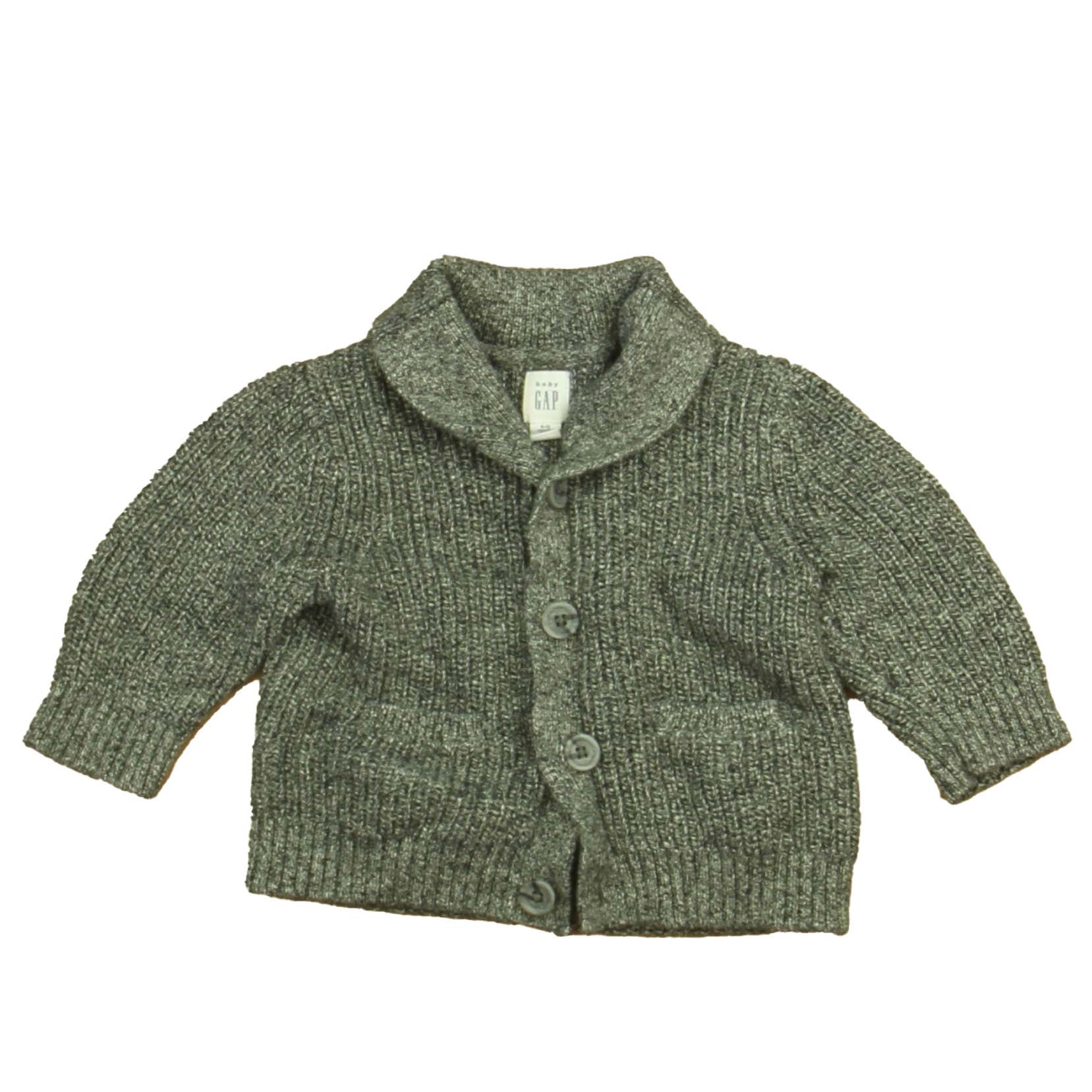 Gap Boys Charcoal Cardigan Size: 6-12 Months Charcoal