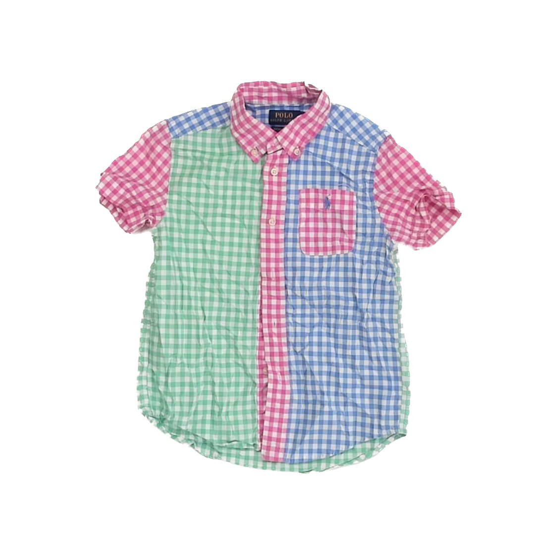 Ralph Lauren Boys Checkered Button Down Short Sleeve Size: 6 Years Checkered