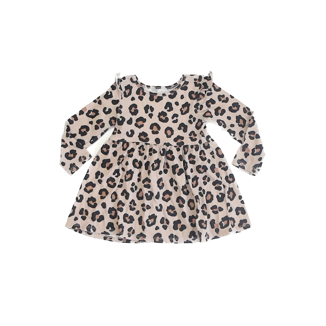Children's Place Girls Cheetah Dress Size: 18-24 Months Cheetah