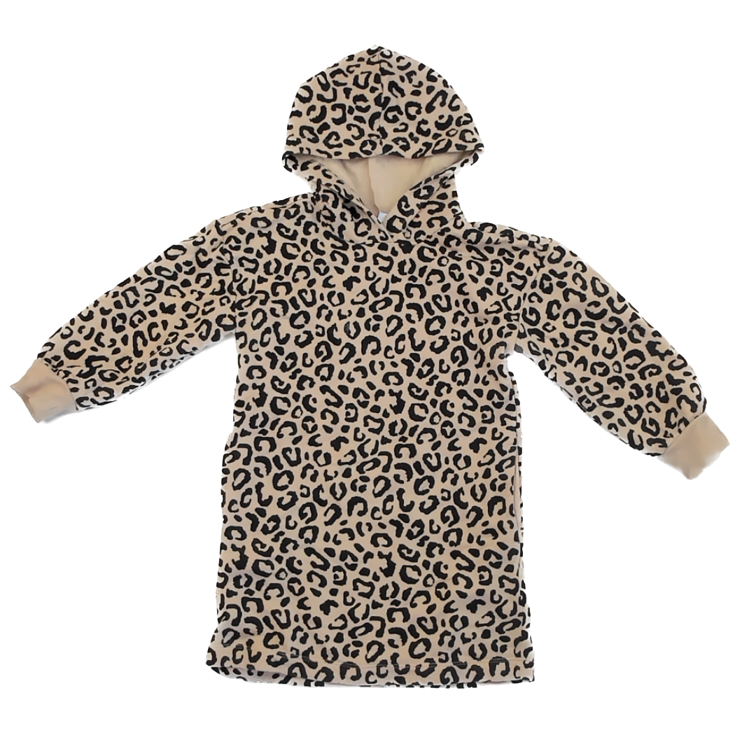 Old Navy Girls Cheetah Sweater Dress Size: 6-7 Years Cheetah