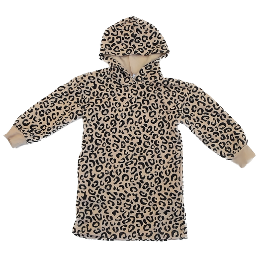 Old Navy Girls Cheetah Sweater Dress Size: 6-7 Years Cheetah