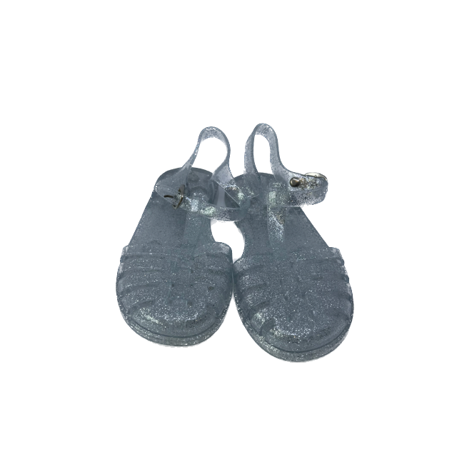 Old Navy Girls Clear | Silver Sparkle Sandals Size: 12 Toddler Clear | Silver Sparkle