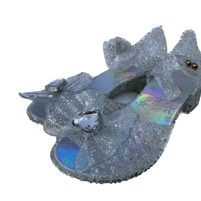 Unknown Girls Clear | Silver Sparkle Sandals Size: 25 (8.5 Toddler) Clear | Silver Sparkle