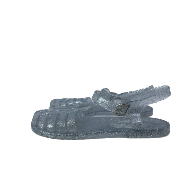 Old Navy Girls Clear | Silver Sparkle Sandals Size: 12 Toddler Clear | Silver Sparkle
