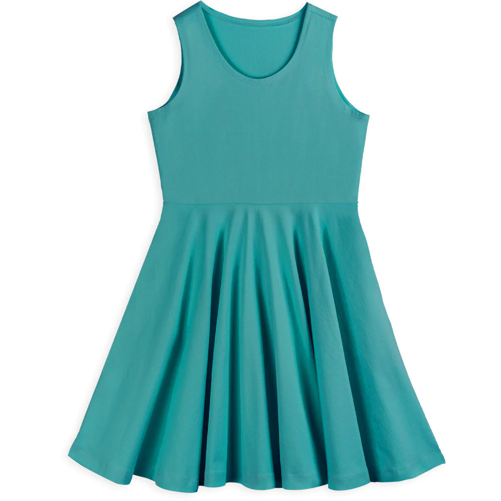 Mightly Girls Coastal Blue Dress Size: 6-14 Years Coastal Blue