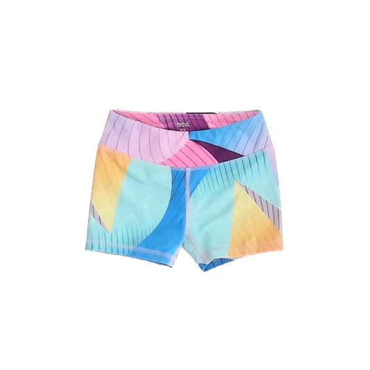 DSG Girls Colorblock Athletic Shorts Size: 6-7 Years Colorblock