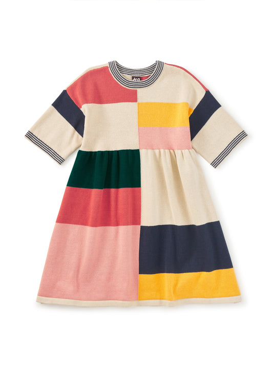 Tea Collection Girls Colorblock Sweater Dress Size: 5T Colorblock
