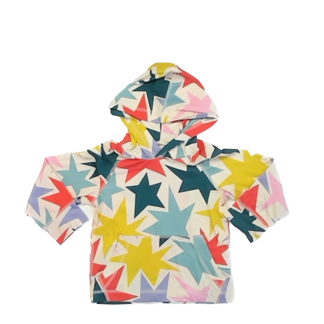 Hanna Andersson Unisex Colorful Stars Hoodie Size: 2T Colorful Stars