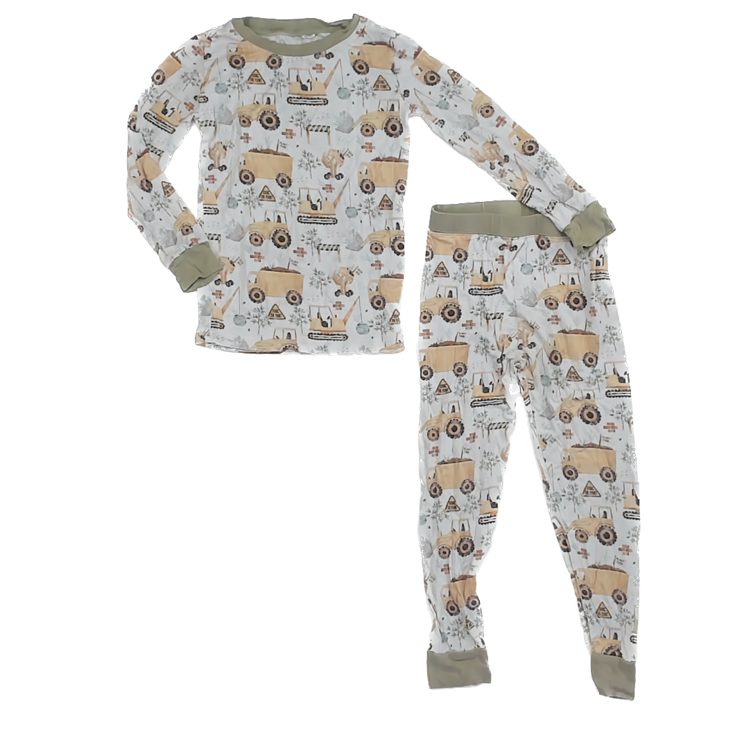 Unknown Brand Boys Construction 2-piece Pajamas Size: 4-5T Construction