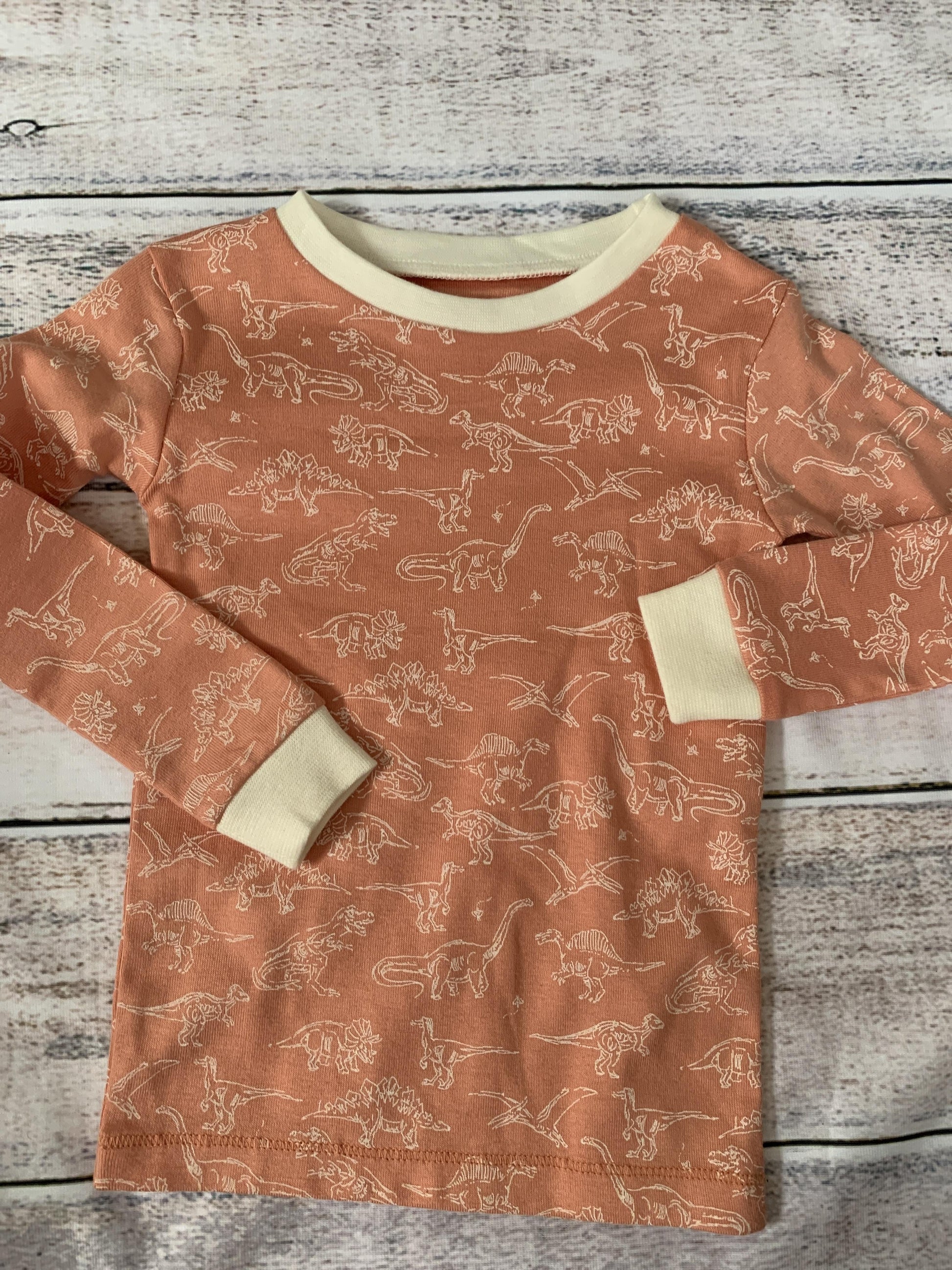 Burt's Bees Unisex Coral | Dinosaur Pajamas Size: 2T Coral | Dinosaur