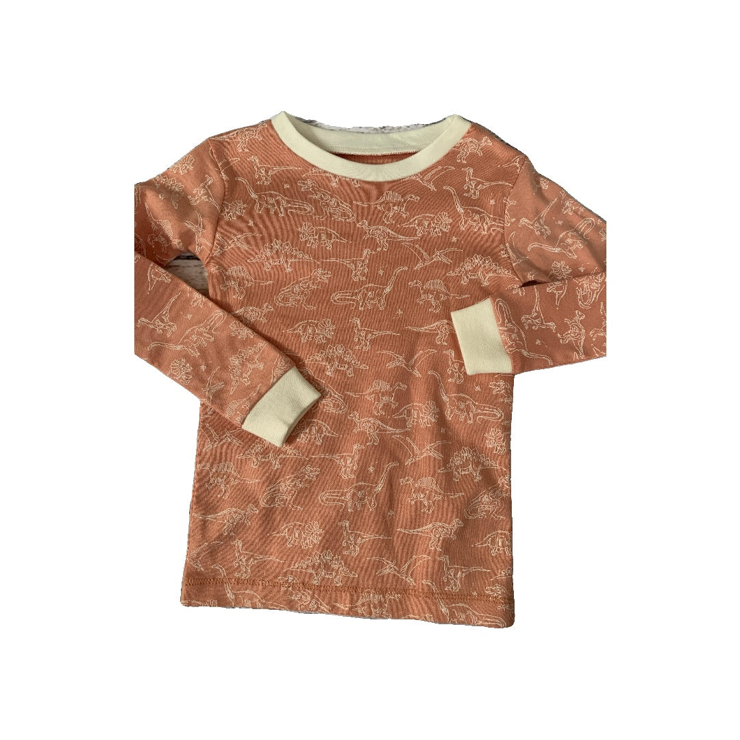Burt's Bees Unisex Coral | Dinosaur Pajamas Size: 2T Coral | Dinosaur